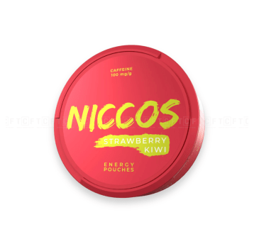 Woreczki energetyczne NICCOS Caffeine 100mg/g Strawberry Kiwi