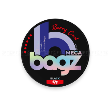 Woreczki nikotynowe Bagz 6/6 Mega Black 20mg/g - Berry Cool