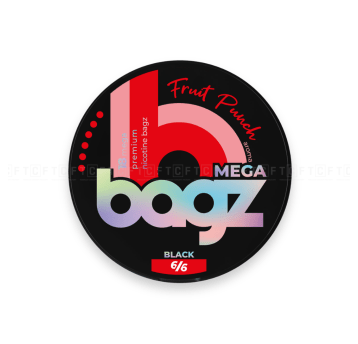 Woreczki nikotynowe Bagz 6/6 Mega Black 20mg/g - Fruit Punch